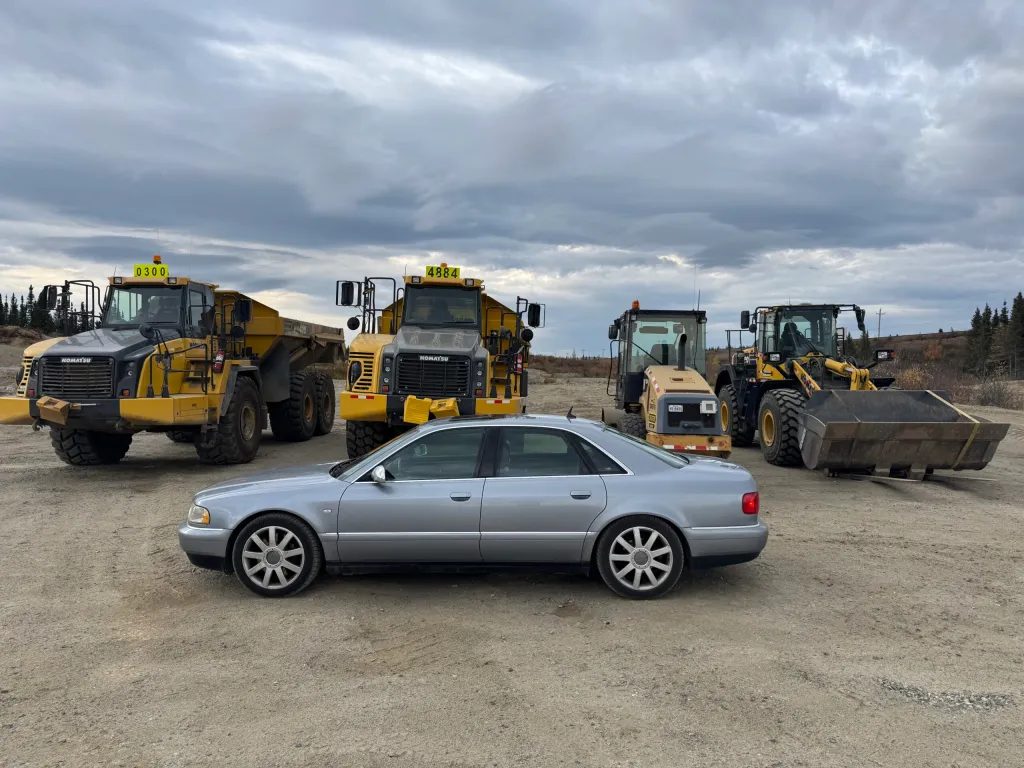 I believe Roci has a thing for big construction vehicles…