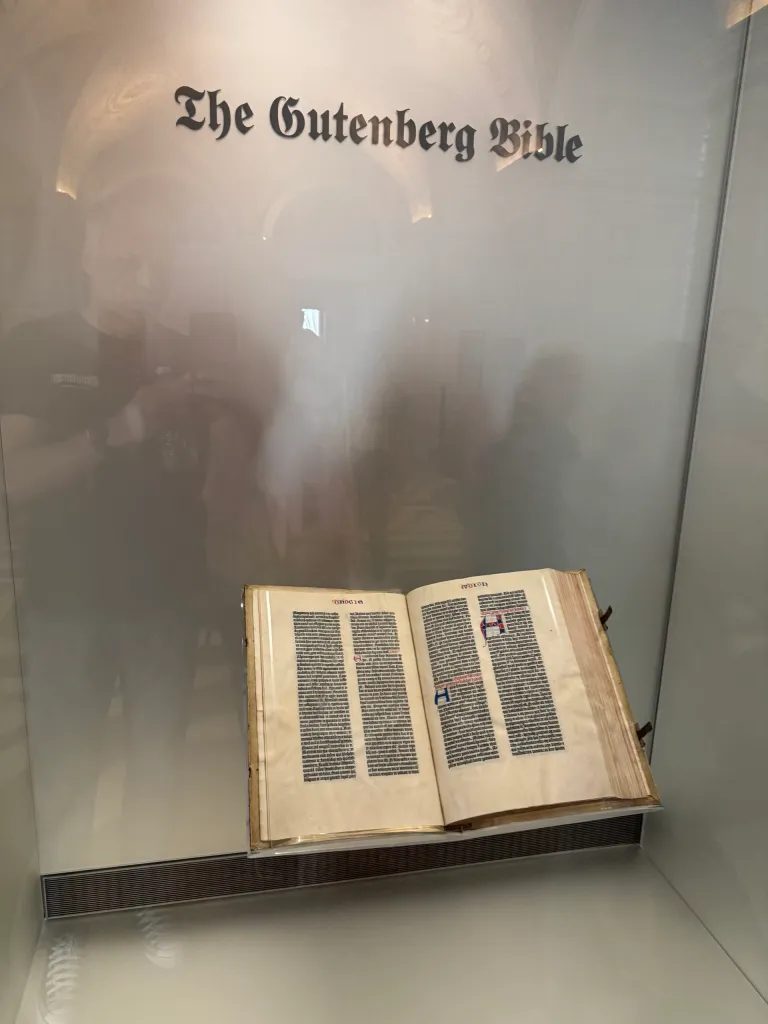 the Gutenberg bible, one of the three surviving originals!!