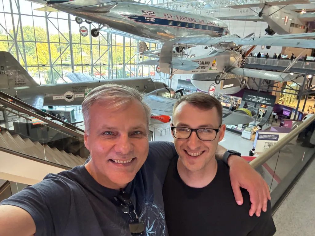 With my favorite son. I’m on the left…